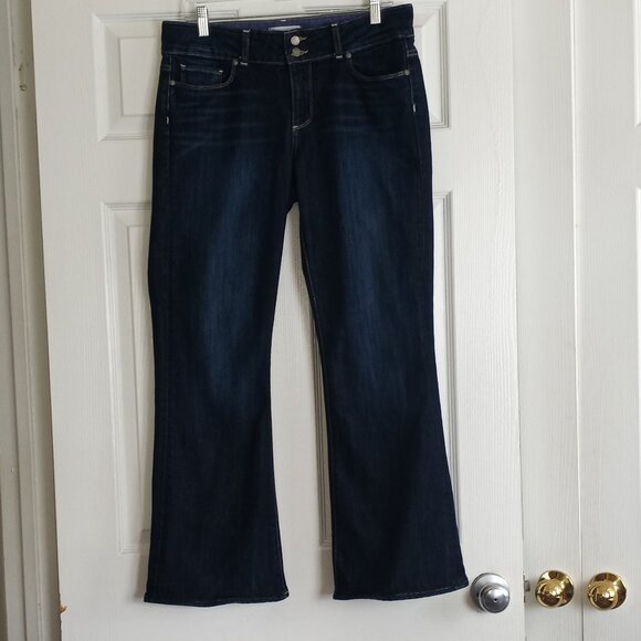 PAIGE Hidden Hills Blue Dark Wash Bootcut Denim Jeans - Picture 1 of 7